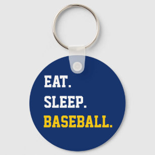 Eat Sleep Baseball Keychain