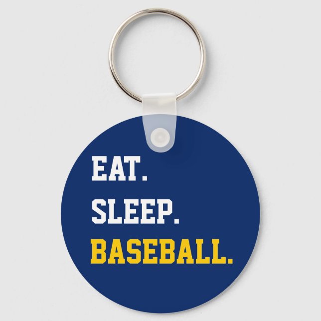 Eat Sleep Baseball Keychain (Front)