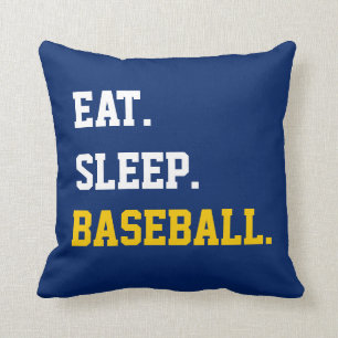 Eat Sleep Baseball Keyhanger Round Button 7.6  Throw Pillow