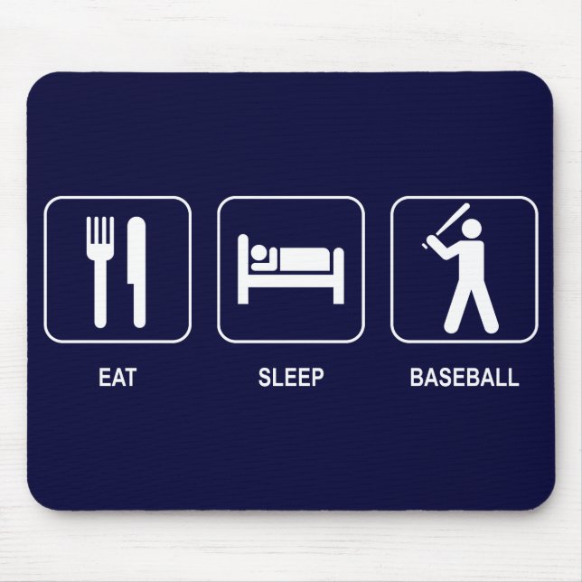 Eat Sleep Baseball Mousepad (Front)