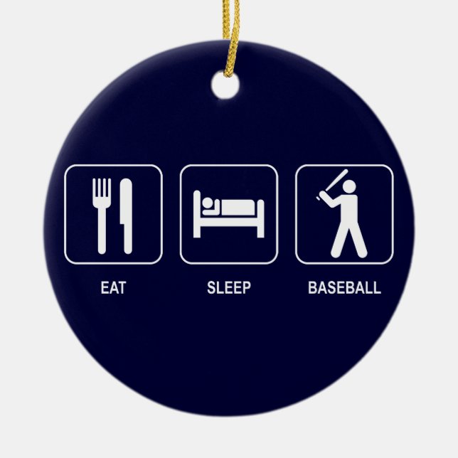 Eat Sleep Baseball Ornament (Front)