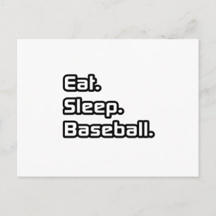 Eat. Sleep. Baseball. Postcard
