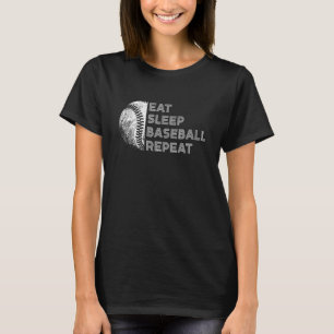 Eat Sleep Baseball Repeat Baseball Player  Basebal T-Shirt