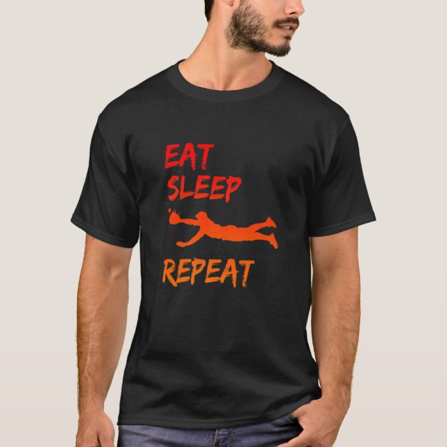 Eat Sleep Baseball Repeat Baseball Player  Basebal T-Shirt (Front)