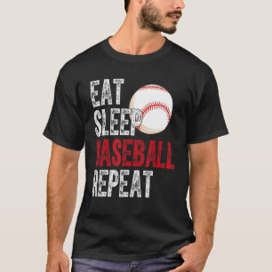 Eat Sleep Baseball Repeat Baseball Player  Basebal T-Shirt