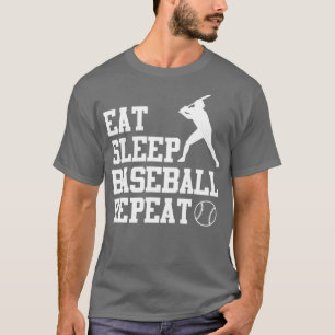 Eat Sleep Baseball Repeat Baseballer Sport T-Shirt