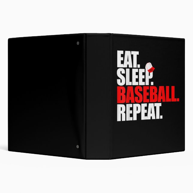 Eat Sleep Baseball Repeat Catcher Pitcher Baseball Binder (Background)