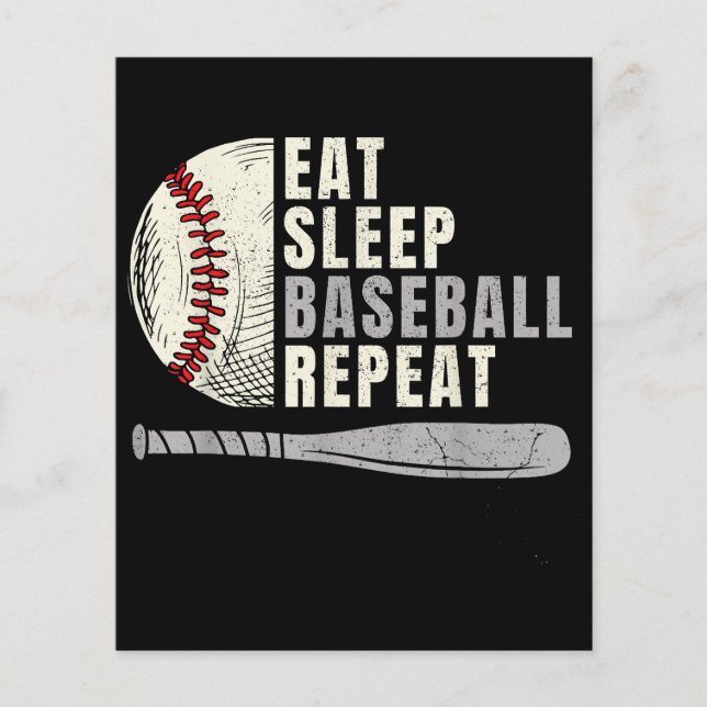 Eat Sleep Baseball Repeat Funny Baseball Player  (Front)