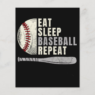 Eat Sleep Baseball Repeat Funny Baseball Player 