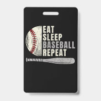Eat Sleep Baseball Repeat Funny Baseball Player