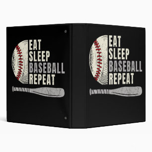 Eat Sleep Baseball Repeat Funny Baseball Player  Binder