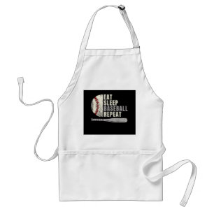 Eat Sleep Baseball Repeat Funny Baseball Player  Standard Apron