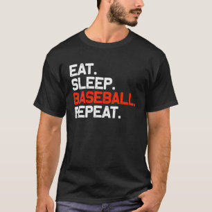 Eat Sleep Baseball Repeat Funny Baseball Player T-Shirt