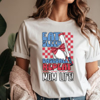 Eat Sleep Baseball Repeat, Mom Life