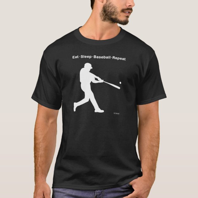 Eat Sleep Baseball Repeat T-Shirt (Front)