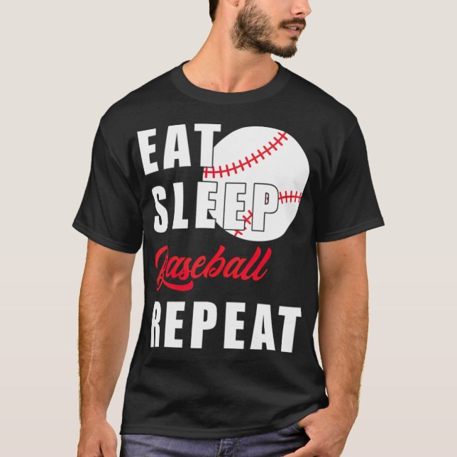 Eat Sleep Baseball Repeat usa sandlot  T-Shirt (Front)