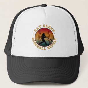 Eat Sleep Baseball Repeat Vintage Trucker Hat