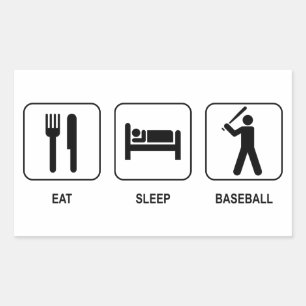 Eat Sleep Baseball Sticker