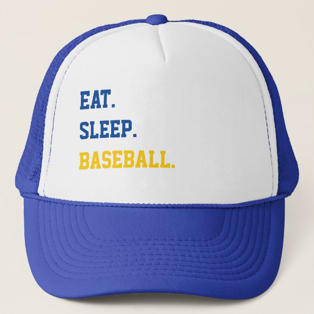 Eat Sleep Baseball Trucker Hat (Front)