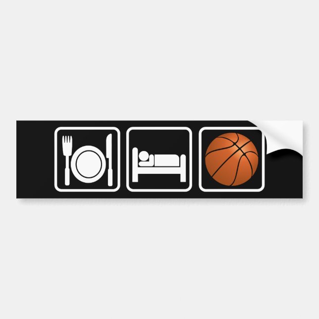 Eat, Sleep, Basketball Bumper Sticker (Front)