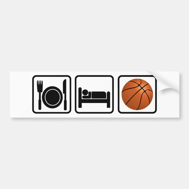 Eat, Sleep, Basketball Bumper Sticker (Front)