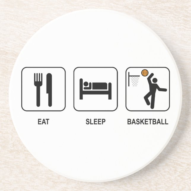 Eat Sleep Basketball Coaster (Front)