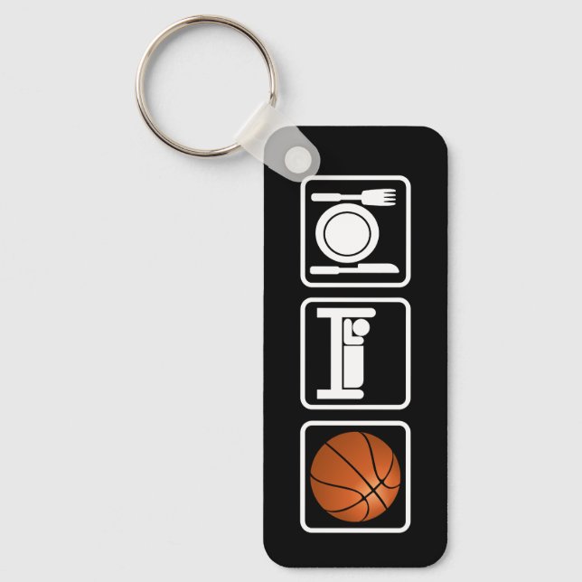 Eat, Sleep, Basketball Keychain (Front)