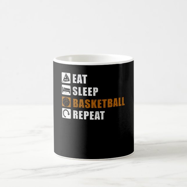 Eat Sleep Basketball Player Gift Idea Coffee Mug (Center)