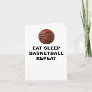 Eat Sleep Basketball Repeat 2 Card