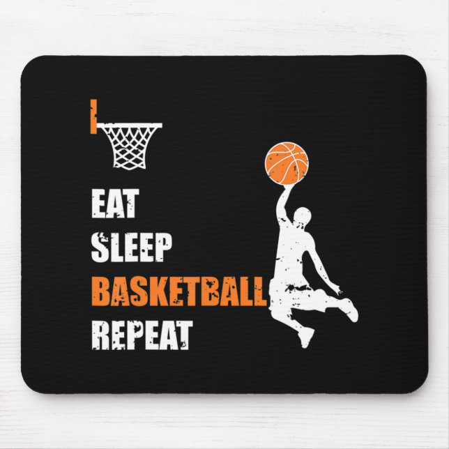 Eat Sleep Basketball Repeat  Basketball Boys and G Mouse Pad (Front)