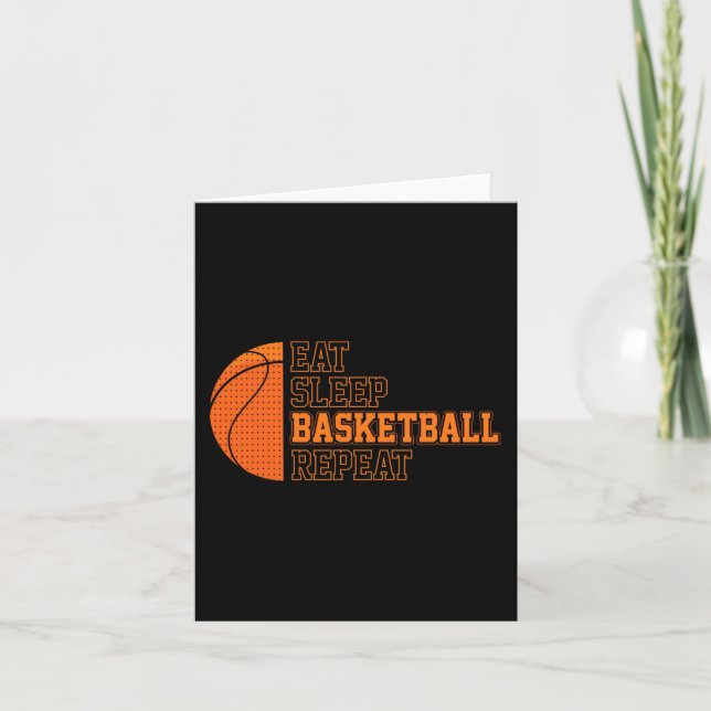 Eat. Sleep. Basketball. Repeat. Basketball Player  Card (Front)
