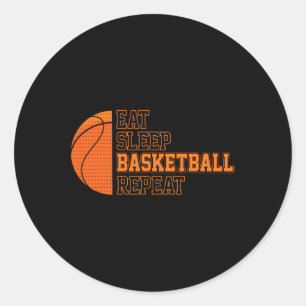 Eat. Sleep. Basketball. Repeat. Basketball Player Classic Round Sticker