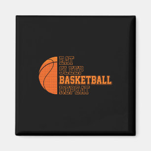 Eat. Sleep. Basketball. Repeat. Basketball Player Magnet