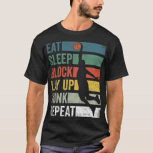 Eat Sleep Basketball Repeat Basketball Player T-Shirt