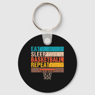 Eat. Sleep. Basketball. Repeat. Basketball Youths Keychain
