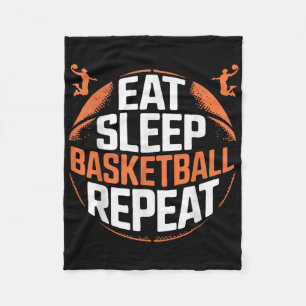 Eat Sleep Basketball Repeat  Fleece Blanket