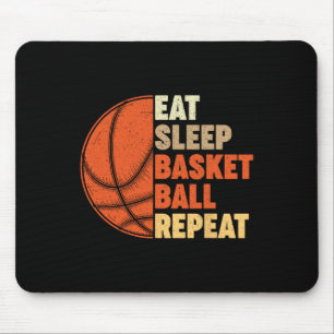 Eat Sleep Basketball Repeat for Player Vintage Fu Mouse Pad