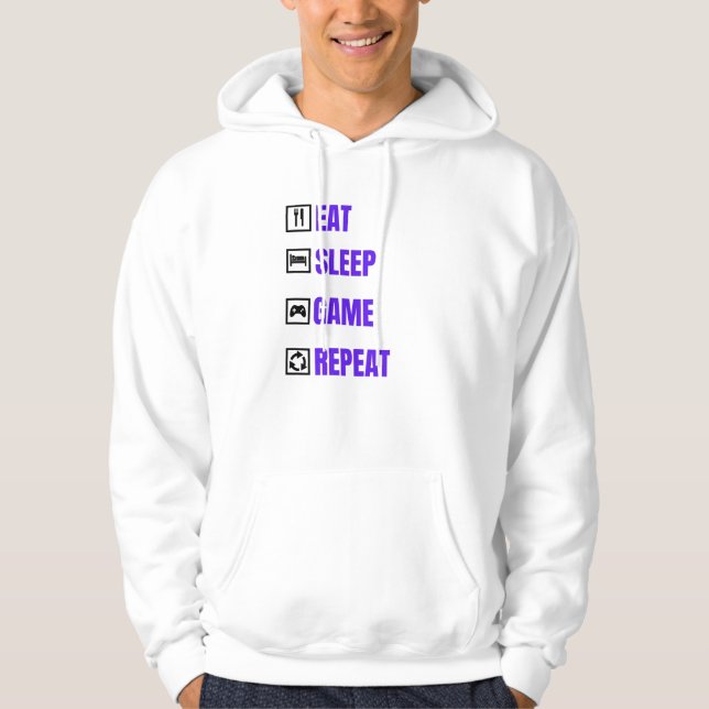 Eat Sleep Basketball Repeat  Hoodie (Front)