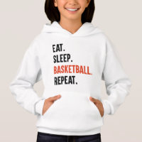Eat Sleep Basketball Repeat Kids Hoodies