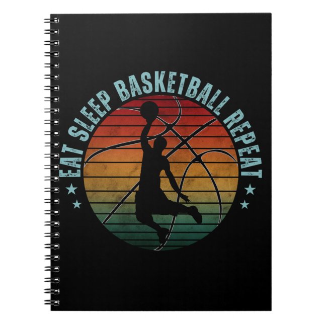 EAT SLEEP BASKETBALL REPEAT NOTEBOOK (Front)