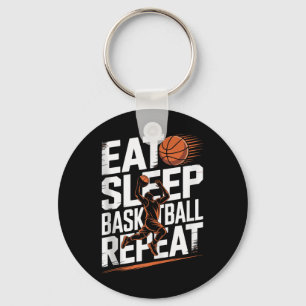 Eat Sleep Basketball Repeat, Player, Boys, Girls B Keychain