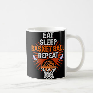 Eat Sleep Basketball Repeat Player Gift Fun Basket Coffee Mug