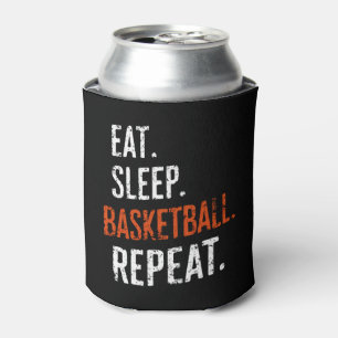 Eat Sleep Basketball Repeat Retro Vintage Can Cooler