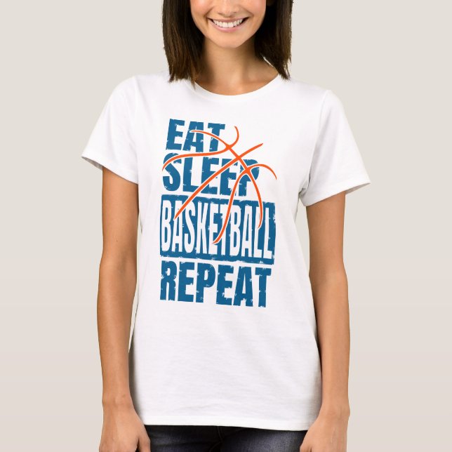 EAT SLEEP BASKETBALL REPEAT T-Shirt (Front)