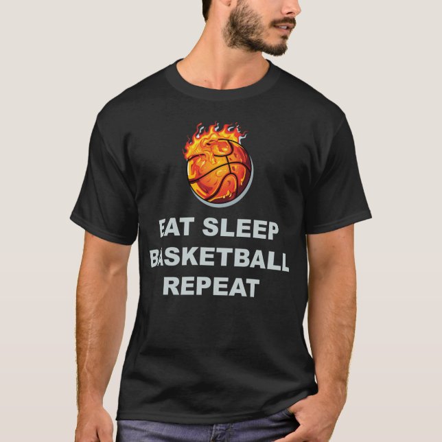 Eat Sleep Basketball Repeat T-Shirt (Front)