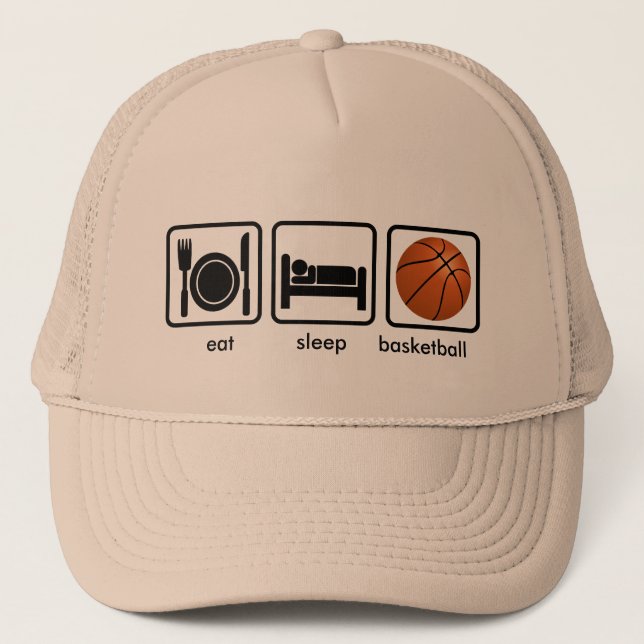 Eat, Sleep, Basketball Trucker Hat (Front)