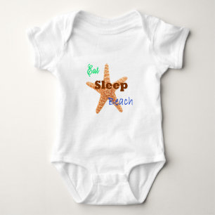 Eat Sleep Beach - Baby One sie Bodysuit