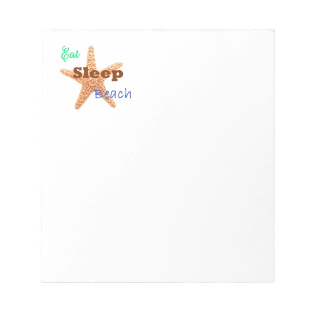 Eat Sleep Beach - Bloc-notes (Devant)