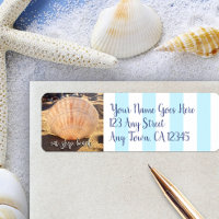 Eat Sleep Beach Seashell Custom Script Address