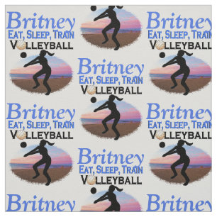 EAT, SLEEP BEACH VOLLEYBALL PERSONALIZED FABRIC